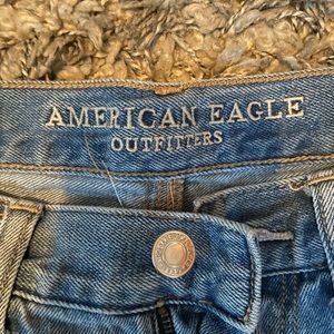 American Eagle mom jeans with rips